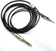 NewFantasia Replacement Cable for Hifiman HE400S / HE-400I / HE560 / HE-350 / HE1000 / HE1000 V2 Headphone 3.5mm Male & 6.35mm Adapter to 2X 2.5mm Jack Male Audio HiFi Cord Black 3m/9ft