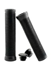 QBP MTB LOCKON GRIPS - RIBBED 145MM - BLACK