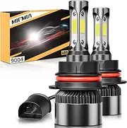 MIFMIA 9004 LED Bulbs, 40000LM 800% Brighter, Backup HB1 Bulb 6000K Cool White, Plug and Play IP68 Waterproof Replacement, Pack of 2, Interior Lights Dome Map Door License Plate Lights