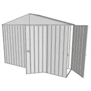 Build-a-Shed 3.0 x 0.8 x 2.3m Gable Single Hinged Side Door Shed - Zinc