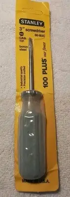 STANLEY 66-183C3" SCREWDRIVER CAB. TIP BORON STEEL "100PLUS OUR FINEST"