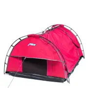 Kings Pink Double Swag Camping free standing with 5cm mattress 400GSM Canvas