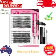 DIY Lash Extension Kit 280Pcs Lash Clusters Eyelash Glue Extension Kit-AU