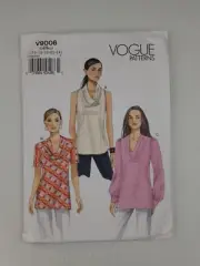 Vogue Sewing Pattern 9006 V9006 Misses Semi-fitted Top 3 styles Size 16-22 NEW