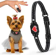 Bark Collar for Small Dogs 5-15 lbs with Magnetic Charging – No Shock, 3 Beep & Vibration Modes, 5 Sensitivity Levels – Humane Stop Anti-Barking Device – Dog Training Bark Collar (Black/Red Heart)
