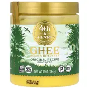 4th & Heart, Ghee Clarified Butter, Grass Fed, Original Recipe, 16 oz (454 g)