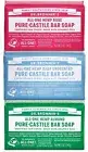 Dr. Bronner's Magic Soap Pure-Castile 3 pk Rose, Unscented, Almond