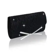 Shiny Sequin Envelope Clutch - Glitter Evening Bag with Chain for Hei-zhezhou