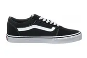 Vans Mens Ward Suede Canvas Sneakers Shoes - Black/White - US 8