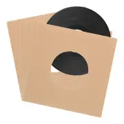 10 Pcs 7" Vinyl Record Jackets for LP Vinyl Records Storage,Khaki