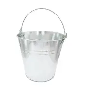 10L Galvanized Metal Bucket Tin W/ HandIe Ice Water Garden Laundry Storage Pots