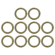 10Pcs Spring O Rings 1" Round Trigger Snap Hook Circle Bronze Key Ring Clip