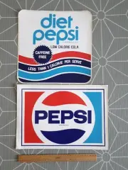 Bulk Vintage Collectable 80s & 90s Large Pepsi Stickers with backing