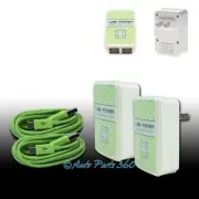 2X 4 USB PORT WALL ADAPTER+10FT CABLE SYNC CHARGER GREEN FOR GALAXY S4 S3 NOTE 2