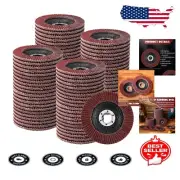 80 Premium 60 Grit Sanding Wheels - 4.5 Inch Flap Discs for Easy Grinding