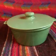 MCP Oven Ware Green Glaze Casserole Dish Good Condition 8.5" x 4.25" As Is