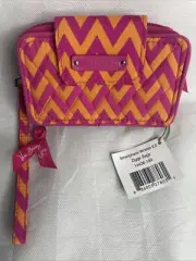 Vera Bradley Ziggy Zags RFID Wallet Smartphone Wristlet 2.0 Yellow & Pink Quilt