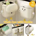 Wall Mounted Trash Can Kitchen Waterproof Waste Bin with Lid for Home Office