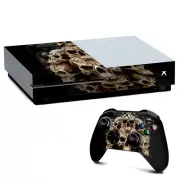 Xbox One S Console Skins Decal Wrap ONLY Wicked Skulls Tattooed