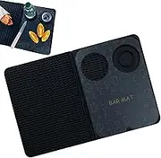 Bar Mat - Bartender Mat | Bar Mat for Cocktail and Coffee Bar | Coffee Bar Mat | Silicone Bar Spill Mat | Glasses Drying Mat | Service Mat for Cocktail Bartender | Folding Coffee Bar Mat