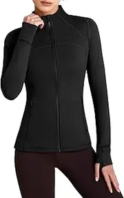[QUEENIEKE] Women's Full Zip Athletic Jackets Running Workout Track Jacket Scrub Bbl Gym Yoga Sport Tight Tops