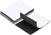 sourcing map 8set Hook and Loop Strips with Adhesive 4.3"x6" Double Sided Hook and Loop Tape Nylon Self Sticky Fastener for Home Office Car, Black