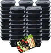 50-Pack Meal Prep Containers: BPA-Free, Stackable, Microwavable, Dishwasher Safe