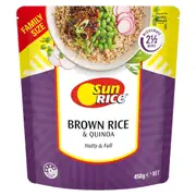 Sunrice Microwave Brown Rice & Quinoa Pouch 450g