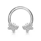 Piercing Horseshoe Butterflies White Zircon ( Ear, Daith , Septum)