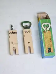 Corkscrew & Bottle Opener, Adam and Eve 1970's Bar Set RARE Find Vintage Retro