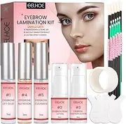 Brow Lamination Kit, Eyebrow Lamination Kit, Eyebrow Tint, DIY 3D Eyebrow Lift Set, 6 Weeks Long Lasting, Semi-Permanent Brow Perm Kit Suitable for Home DIY & Salon Use - Vegan, Cruelty-free