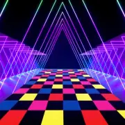 Neon Dance Floor Light Up Dance Floor UV Reactive Aisle Runners Glow in The D...