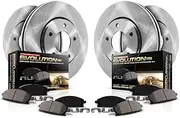 Power Stop KOE7913 Autospeciality Front and Rear Kit Rotors and Ceramic Brake Pads