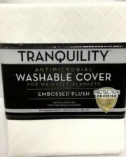 Tranquility 48x 72" Cover for Weighted Blanket Ivory Embossed Plush Washable NEW
