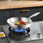 Nonstick Fried Steak Pot Uncoated Wok Durable Frying Pan Induction Cooker