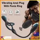 Prostate Massager Anal Vibrator Adult Penis Cock Ring Butt Plug Wireless Sex Toy