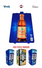 DIXIE NARCO HVV 18.5 oz "Gold Peak Tea Unsweetened" VENDING MACHINE Vend Label