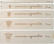 Macrame Tool | Wood Guide Ruler Separator Pattern Spacer Tool | 5 Macrame Tools and Equipment, Wooden Ruler Macrame Quilting Ruler Template Organizer Buniq