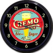 Cremo Brewing CO New Britain CT beer Tray Wall Clock Ale Lager Brew Man Cave 10"