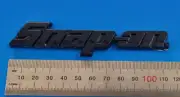 SNAP ON tool box man cave GLOSS BLACK METAL badge stick on NO DRILLING