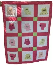Quilt Handmade Patchwork “CATS”Kentucky Made. 40 X 52
