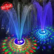 LanPool Floating Pool Fountain with Underwater Light Show, Rechargeable Battery-