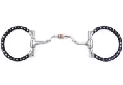 Cavalon Western Silver Dotted D-Ring Low Port Barrel Snaffle Bit