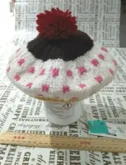 (Brand New) Sundae Beret Pink Pure Merino Wool Baby Beanie (3-18months)