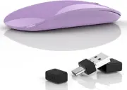 Uiosmuph G11 Wireless Mouse, USB C Rechargeable Computer Mouse, Slim Silent Mice