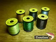 6 x SPOOLS UNI FLEXX BODY MATERIAL COMBO NEW FLY TYING THREAD & MATERIALS