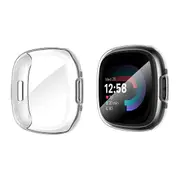 [1 Pack] For Fitbit Versa 4 3 Sense 2 Case TPU Soft Shockproof Cover Screen Protector
