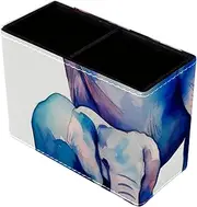 Makeup Brush Holder,Pencil Cup,Pen Cup,Elephant Mother and Nver,Desk Pen Holder