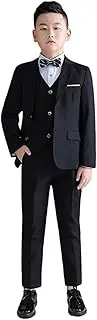 [Kromoc] Boys' Suit 3-Piece Set Two Buttons Jacket Vest Trousers Prom Christmas Tuxedos