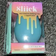 Sliick Salon Perfect Microwave Melting Cup & Applicator For Use W/ Bead Wax NIB